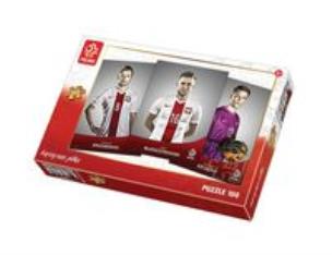 Okładka książki Puzzle 100 Trzej przyjaciele z boiska TREFL