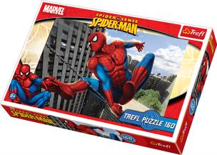 Okładka książki Puzzle 160 Spiderman Wspinaczka na drapacze TREFL