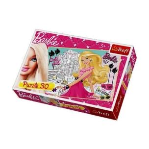 Okładka książki Puzzle 30 Barbie Kalifornijski sen TREFL