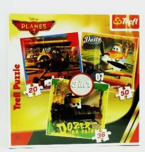 Okładka książki Puzzle 3w1 Bohaterowie w walce z ogniem TREFL