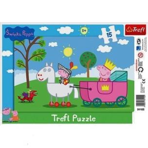 Okładka książki Puzzle Ramkowe Świnka Peppa rycerz