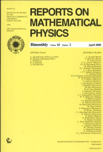 Opakowanie Reports on Mathematical Physics 61/2