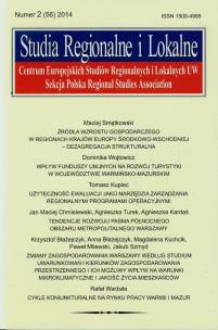Opakowanie Studia Regionalne i Lokalne 2 (56) 2014