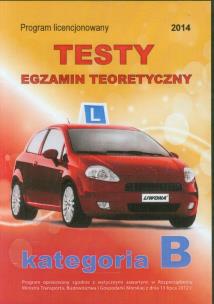 Okładka książki Testy kat. B  Egzamin teoretyczny DVD w. 2014