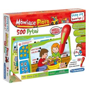 Okładka książki Uczę się bawiąc. Mówiące pióro 500 pytań 5+