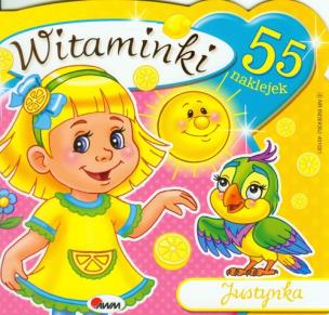 Okładka książki Witaminki. Justynka + 55 naklejek
