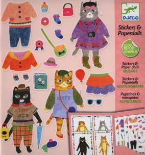 Opakowanie Zestaw naklejek i papierowych lalek - Kotki