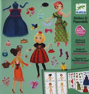 Opakowanie Zestaw naklejek i papierowych lalek - Moda
