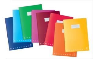 Opakowanie Zeszyt A4 Pigna Monocromo w linie 42 kartki mix kolorów