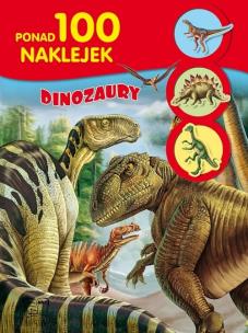 Okładka książki 100 naklejek. Dinozaury
