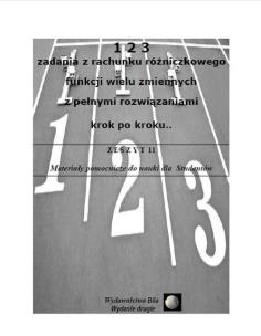 Okładka książki 123 zad. z rach. różniczk. funkcji wielu zmiennych