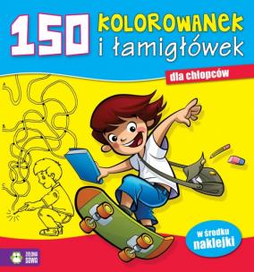 Okładka książki 150 kolorowanek dla chłopców
