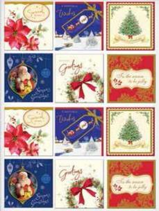 Opakowanie 24 tradycyjne karnety do prezentów świątecznych