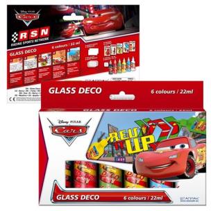 Opakowanie Farby witrażowe 6 kolorów Auta