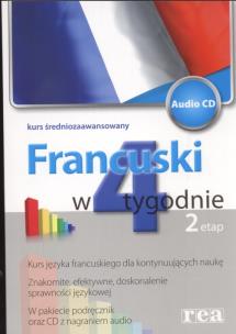 Okładka książki Francuski w 4 tygodnie Etap 2 z płytą CD