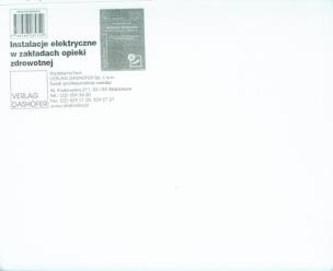 Okładka książki Instalacje elektryczne w zakładach opieki zdrowotnej