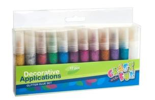 Opakowanie Klej brokatowy 12 kolorów