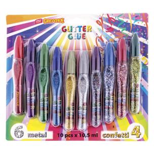 Opakowanie Klej z brokatem 10 x 10,5ml