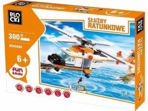 Okładka książki Klocki Blocki Służby ratunkowe Śmigłowec 300 elementów