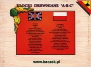 Opakowanie Klocki drewniane A,B,C