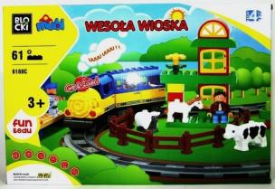 Opakowanie Klocki MUBI Wesoła wioska na baterie 61 elementów