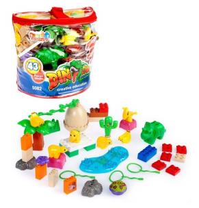 Opakowanie Klocki plastikowe dinozaury 43el