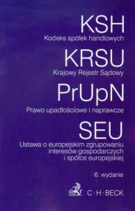 Opakowanie Kodeks spółek handlowych Krajowy Rejestr Sądowy Prawo upadłościowe i naprawcze