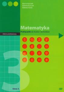 Okładka książki Matematyka 3 Podręcznik Zakres podstawowy