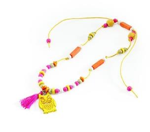 Opakowanie Naszyjnik Żółta sowa