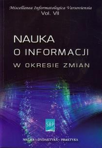 Opakowanie Nauka o informacji w okresie zmian