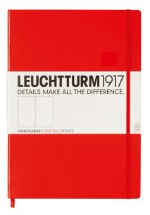 Opakowanie Notatnik Leuchtturm Master Classic w kropki czerwony