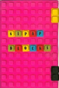 Okładka książki Notes silikonowy A5 Unipap Blocks w kratkę 100 kartek ciemny róż