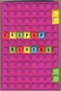 Okładka książki Notes silikonowy A5 Unipap Blocks w kratkę 100 kartek fioletowy