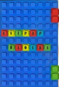 Okładka książki Notes silikonowy A5 Unipap Blocks w kratkę 100 kartek niebieski