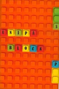 Okładka książki Notes silikonowy A5 Unipap Blocks w linię 100 kartek pomarańczowy