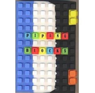 Opakowanie Notes silikonowy A6 Unipap Blocks w kratkę 100 kartek niebiesko-biało-czarny