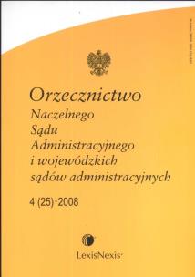 Opakowanie Orzecznictwo Naczelnego Sądu Administracyjnego i wojewódzkich sądów administracyjnych 2008/05
