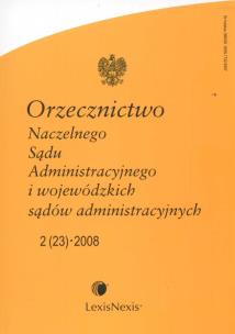 Opakowanie Orzecznictwo Naczelnego Sądu Administracyjnego i wojewódzkich sądów administracyjnych 2008/05