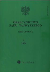 Opakowanie Orzecznictwo Sądu Najwyższego 2008/09