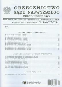 Opakowanie Orzecznictwo Sądu Najwyższego IPiUS 5-6/2010
