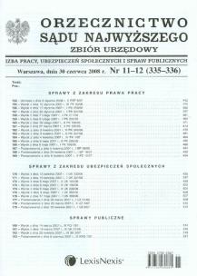 Opakowanie Orzecznictwo Sądu Najwyższego zbiór urzędowy
