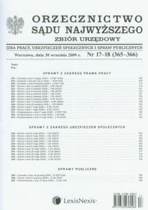 Opakowanie Orzecznictwo Sądu Najwyższego zbiór urzędowy