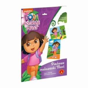 Okładka książki PIASKOWE MALOWANKI MAXI - DORA POZNAJE ŚWIAT