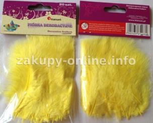 Okładka książki PIORKA DEKORACYJNE ZOLTE 20 SZT 0050-02