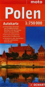 Okładka książki Polen mapa samochodowa