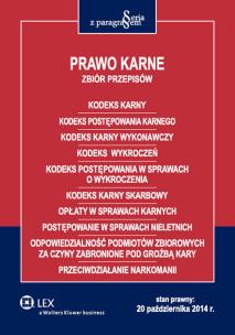 Okładka książki Prawo karne. Zbiór przepisów