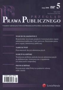 Opakowanie Przegląd Prawa Publicznego  2008/04