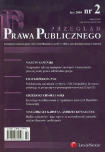 Opakowanie Przegląd Prawa Publicznego 2/2010