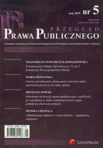 Opakowanie Przegląd Prawa Publicznego 5/2010
