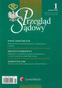 Opakowanie Przegląd Sądowy 1/2010